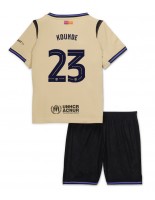 Barcelona Jules Kounde #23 Vieraspaita Lasten 2025-26 Lyhythihainen (+ shortsit)